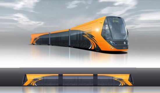 中车智轨效果图。中车株洲所供图 中车智轨效果图。中车株洲所供图